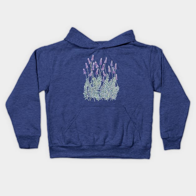 Lavender, Illustration Kids Hoodie by JessicaRose